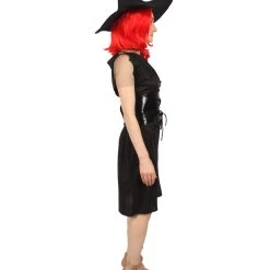 HPO Adult Women Bat Witch Costume | Black Halloween Costume Men's