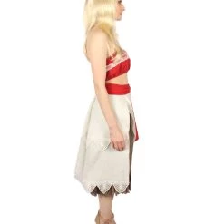 HPO Adult Women's Princess 3Pc Costume | Red And White Cosplay Costume
