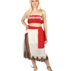 HPO Adult Women's Princess 3Pc Costume | Red And White Cosplay Costume