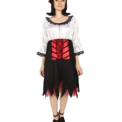 HPO Adult Women's Costume Sexy Pirate 2Pc Costume | Multi Color Cosplay Costume