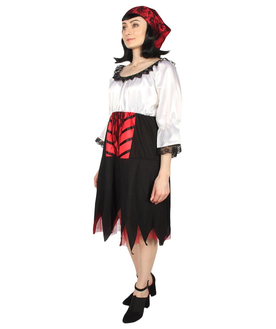 HPO Adult Women's Costume Sexy Pirate 2Pc Costume | Multi Color Cosplay Costume