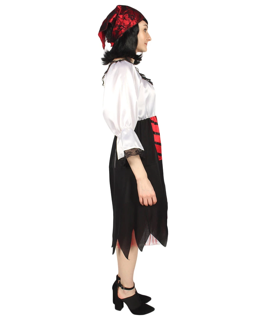 HPO Adult Women's Costume Sexy Pirate 2Pc Costume | Multi Color Cosplay Costume