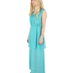 HPO Men's Adult Women Lt. Blue Goddess Costume | Sky Blue Cosplay Costume