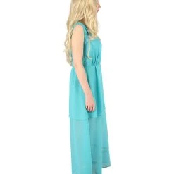 HPO Men's Adult Women Lt. Blue Goddess Costume | Sky Blue Cosplay Costume