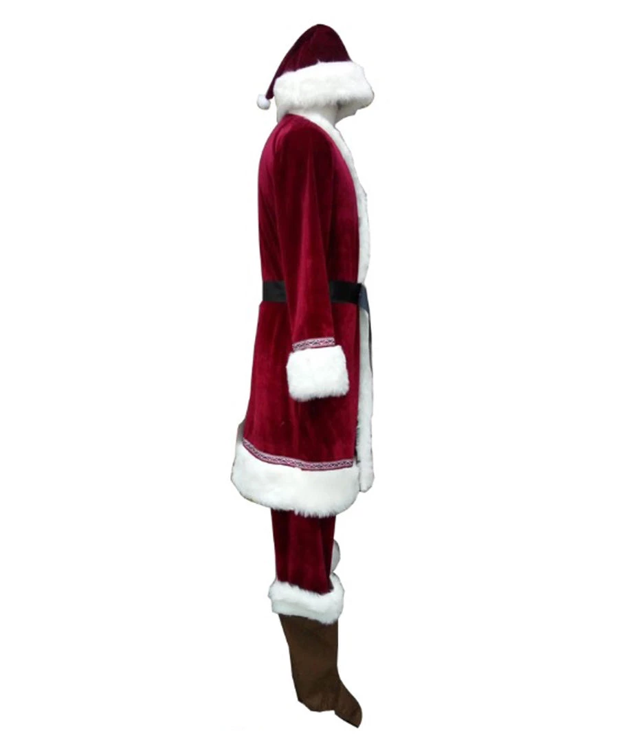 HPO Adult Men's Deluxe Classic Santa Claus Suit Costume | Multi Christmas Costume