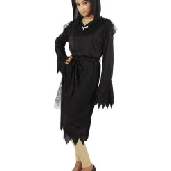 HPO Adult Women's Cloak Of Darkness 2Pc Costume | Black Halloween Costume