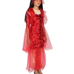 HPO Adult Women's Devilish Devil Bride Costume | Red Halloween Costume