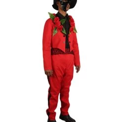 HPO Adult Men's Day Of The Dead Senor Costume | Red Cosplay Costume