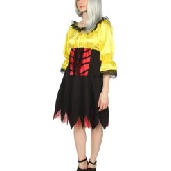 HPO Adult Women's Sexy Pirate Costume | Yellow Cosplay Costume