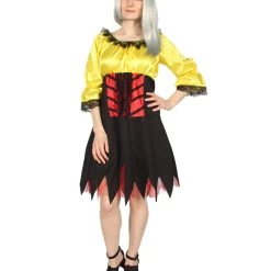 HPO Adult Women's Sexy Pirate Costume | Yellow Cosplay Costume