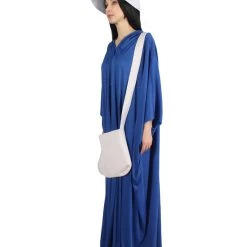 HPO Adult Women's Sky Robe Handmaid Costume With Bag And Bonnet | Blue Cosplay Costume