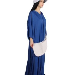 HPO Adult Women's Sky Robe Handmaid Costume With Bag And Bonnet | Blue Cosplay Costume