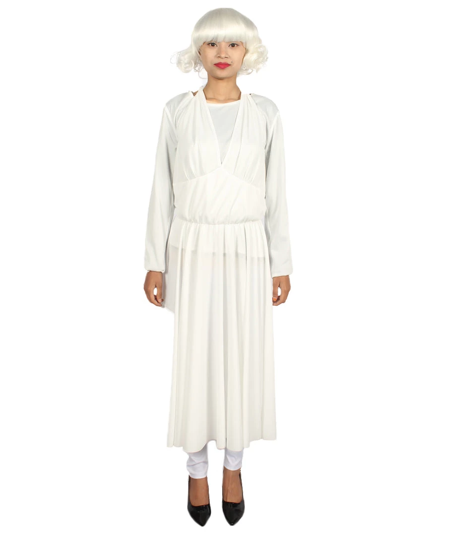 HPO Adult Women's Marilyn Dress Costume | White Cosplay Costume