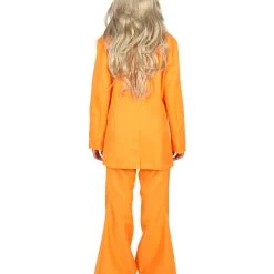 HPO Adult Women's EXCLUSIVE! Deluxe Singer Party Suit Costume | Orange Cosplay Costume