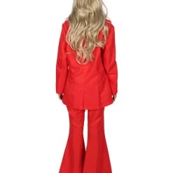 HPO Adult Women's Deluxe Party Devil Suit Costume | Red Cosplay Costume