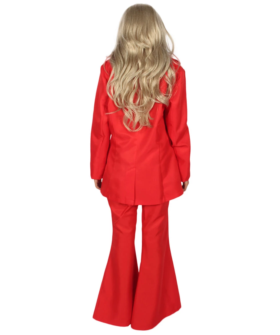 HPO Adult Women's Deluxe Party Devil Suit Costume | Red Cosplay Costume