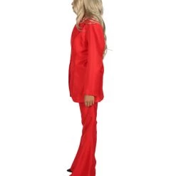 HPO Adult Women's Deluxe Party Devil Suit Costume | Red Cosplay Costume