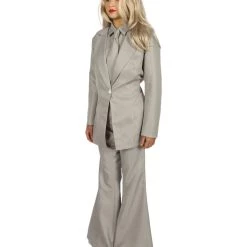 HPO Adult Women's EXCLUSIVE! Deluxe Singer Party Suit Costume | Grey Cosplay Costume