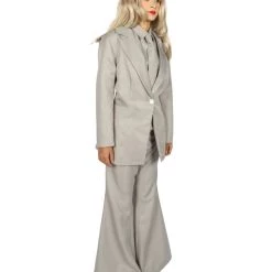 HPO Adult Women's EXCLUSIVE! Deluxe Singer Party Suit Costume | Grey Cosplay Costume