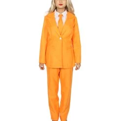 HPO Adult Women's EXCLUSIVE! Deluxe Singer Summer Party Suit Costume | Orange Cosplay Costume