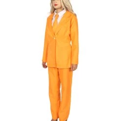 HPO Adult Women's EXCLUSIVE! Deluxe Singer Summer Party Suit Costume | Orange Cosplay Costume