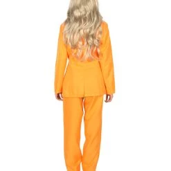 HPO Adult Women's EXCLUSIVE! Deluxe Singer Summer Party Suit Costume | Orange Cosplay Costume
