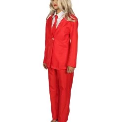 HPO Adult Women's Deluxe Party Suit Costume | Red Devil Cosplay Costume