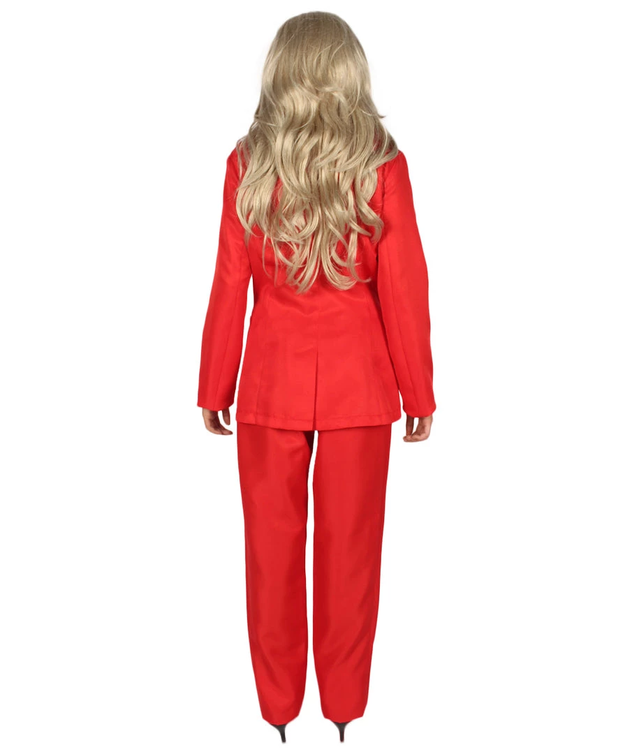 HPO Adult Women's Deluxe Party Suit Costume | Red Devil Cosplay Costume