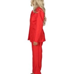 HPO Adult Women's Deluxe Party Suit Costume | Red Devil Cosplay Costume