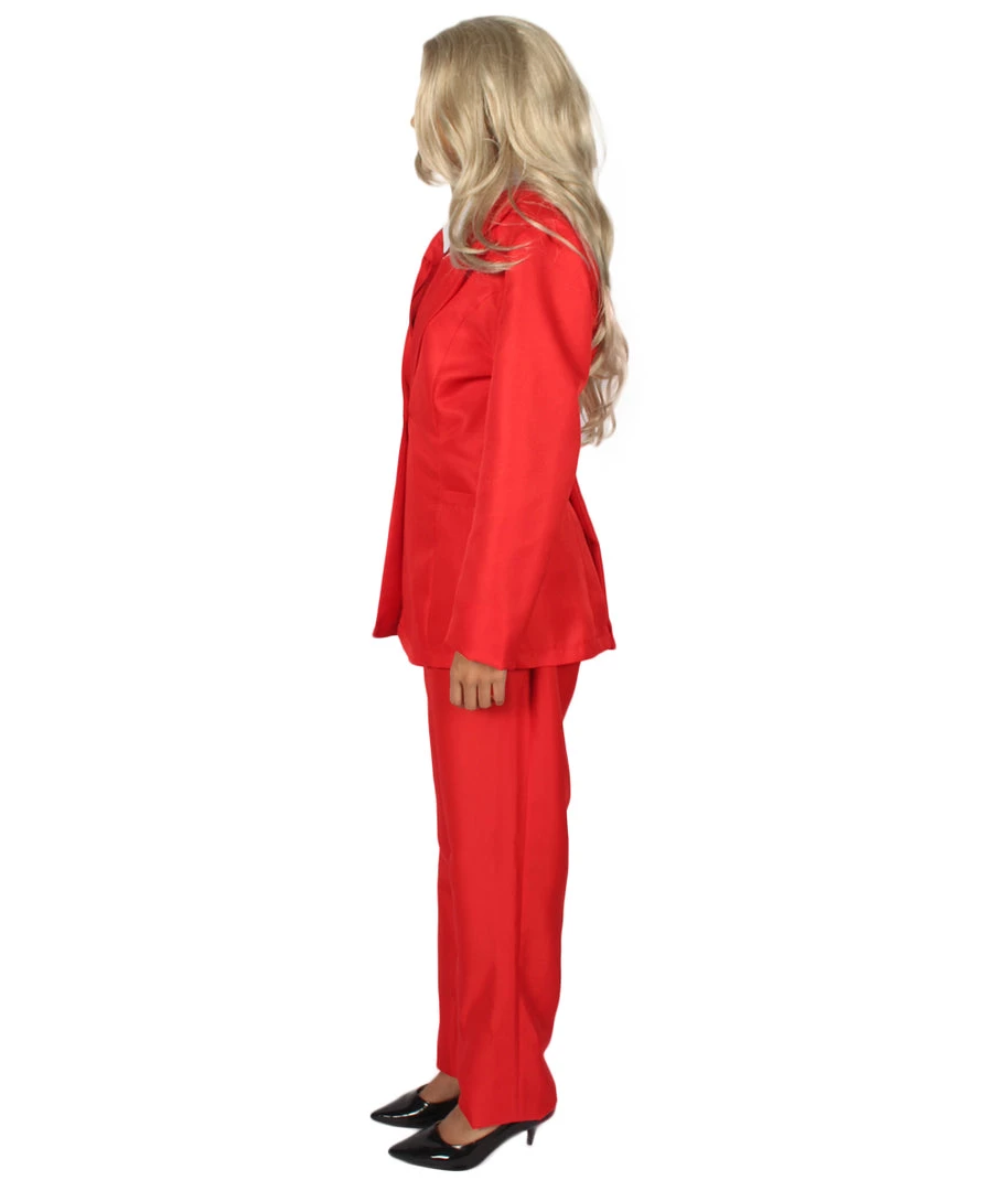 HPO Adult Women's Deluxe Party Suit Costume | Red Devil Cosplay Costume