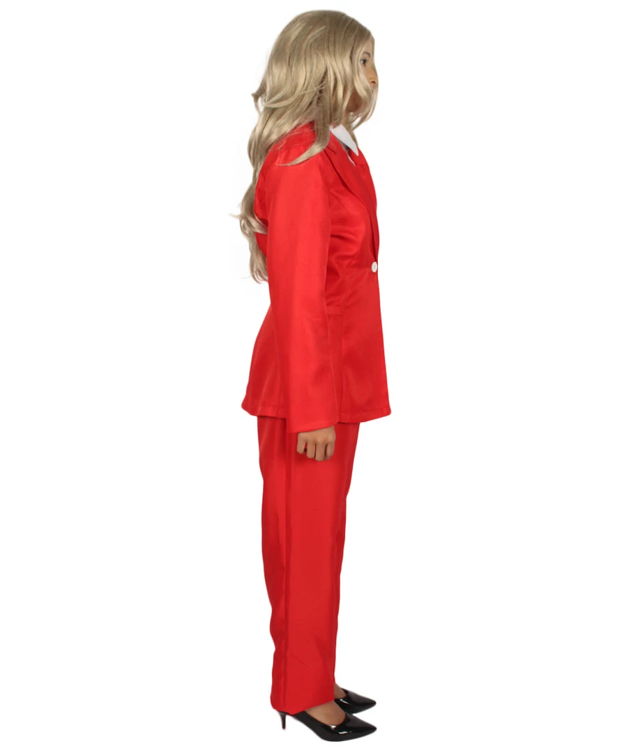 HPO Adult Women's Deluxe Party Suit Costume | Red Devil Cosplay Costume