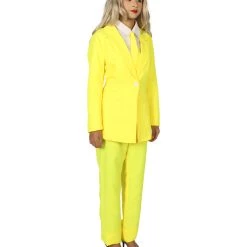HPO Adult Women's Deluxe Party Suit Costume | Yellow Cosplay Costume