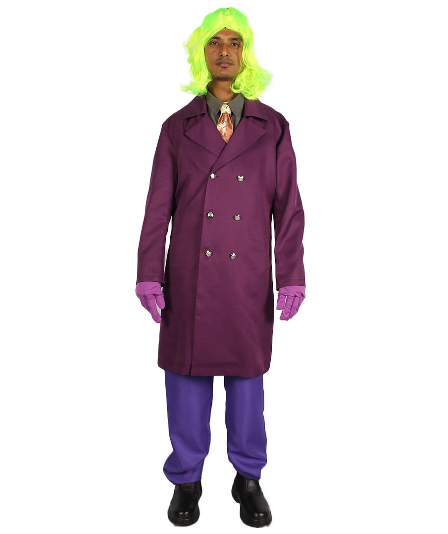 HPO Adult Men's Deluxe Clown Theatrical Suit Costume | Multi Color Halloween Costume