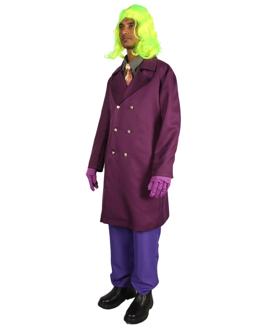 HPO Adult Men's Deluxe Clown Theatrical Suit Costume | Multi Color Halloween Costume