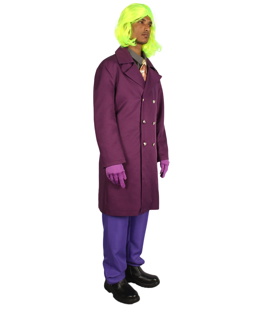 HPO Adult Men's Deluxe Clown Theatrical Suit Costume | Multi Color Halloween Costume