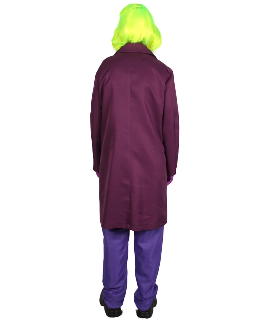 HPO Adult Men's Deluxe Clown Theatrical Suit Costume | Multi Color Halloween Costume