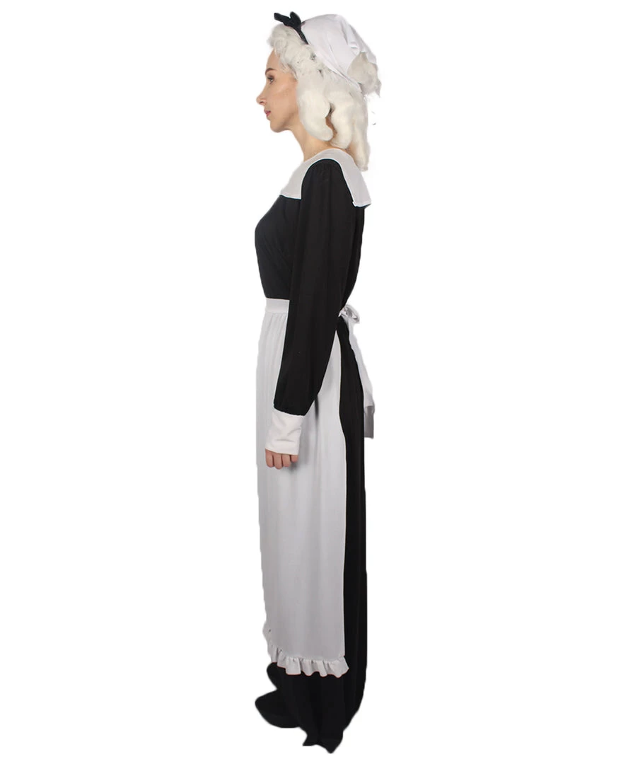 HPO Adult Women's Pilgrim Costume | Black Cosplay Costume