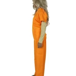 HPO Adult Women's Prisoner Uniform Costume | Orange Cosplay Costume