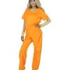 HPO Adult Women's Prisoner Uniform Costume | Orange Cosplay Costume
