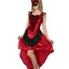 HPO Men's Adult Women Venetian Costume | Red Cosplay Costume