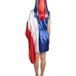 FLAGWIGS Adult Women's France Flag Dress Costume | Patriotic Cosplay Costume