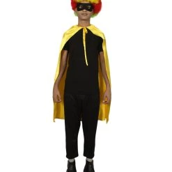 HPO Adult Men's Superhero Cape With Mask Set Costume | Multiple Color Options Halloween Costume