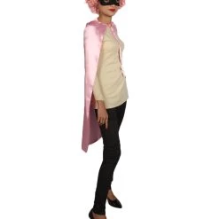 HPO Adult Women's Superhero Cape With Mask Set Cartoon Costume | Multiple Color Options Halloween Costume