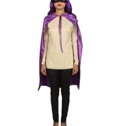 HPO Adult Women's Superhero Cape With Mask Set Cartoon Costume | Multiple Color Options Halloween Costume