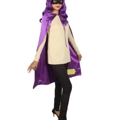HPO Adult Women's Superhero Cape With Mask Set Cartoon Costume | Multiple Color Options Halloween Costume