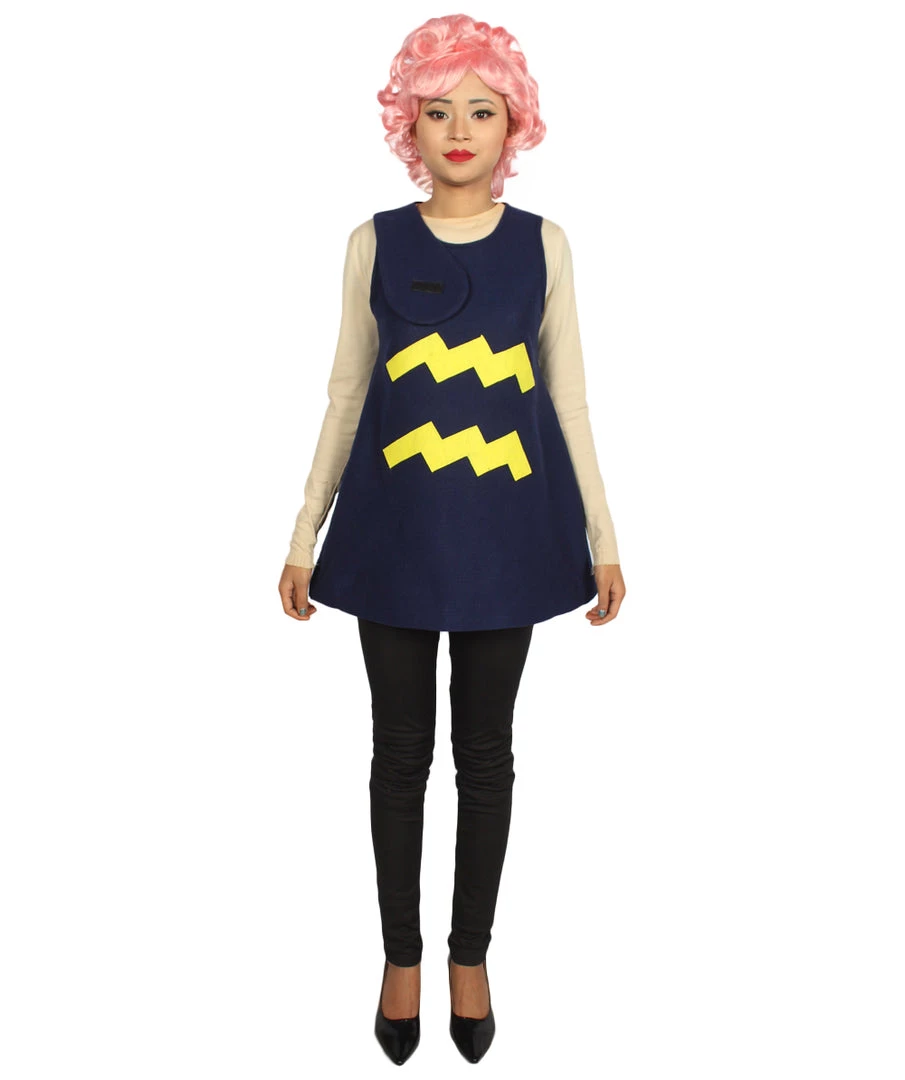 HPO Adult Women's 12 Constellation Of Aquarius Party Troll Dress Costume | Blue Halloween Costume