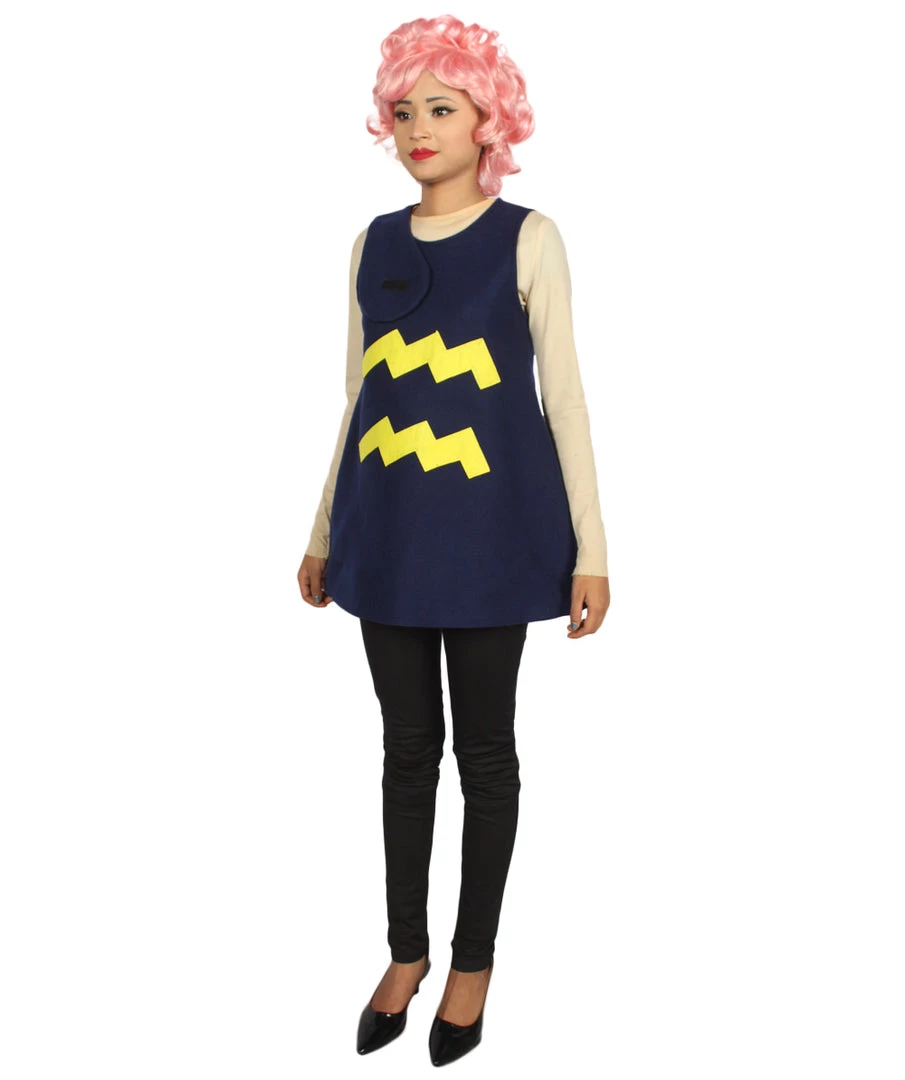 HPO Adult Women's 12 Constellation Of Aquarius Party Troll Dress Costume | Blue Halloween Costume