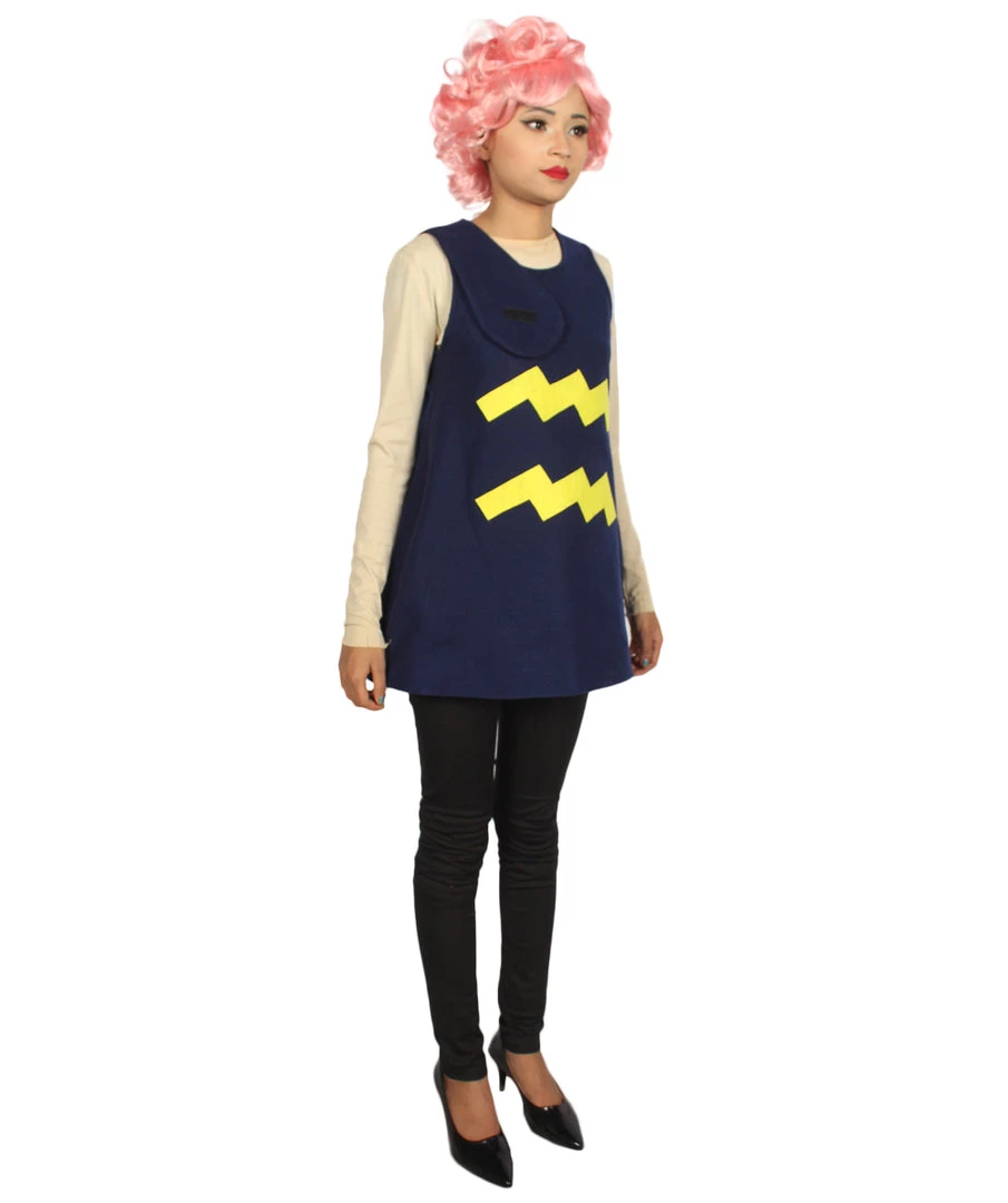 HPO Adult Women's 12 Constellation Of Aquarius Party Troll Dress Costume | Blue Halloween Costume