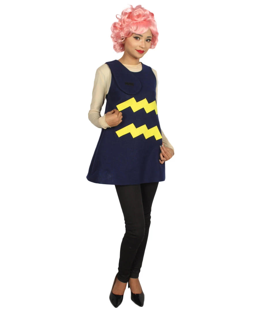 HPO Adult Women's 12 Constellation Of Aquarius Party Troll Dress Costume | Blue Halloween Costume