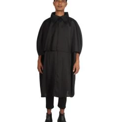 HPO Adult Men's Sherlock Holmes Cloak Cape Costume | Black Halloween Costume